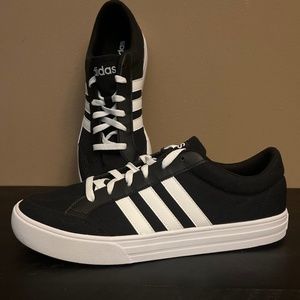 Black and white adidas unisex